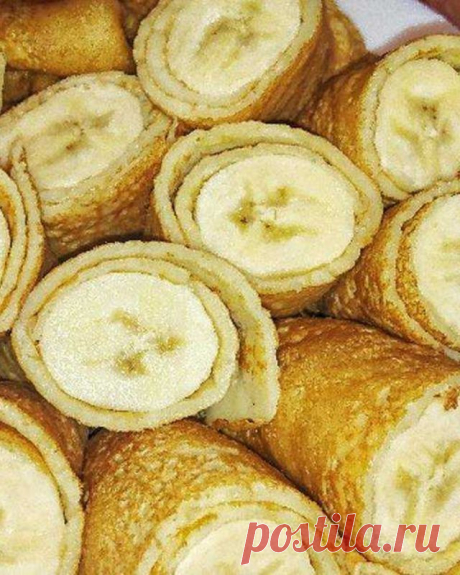 Блины на кефире с бананом — Готовим дома