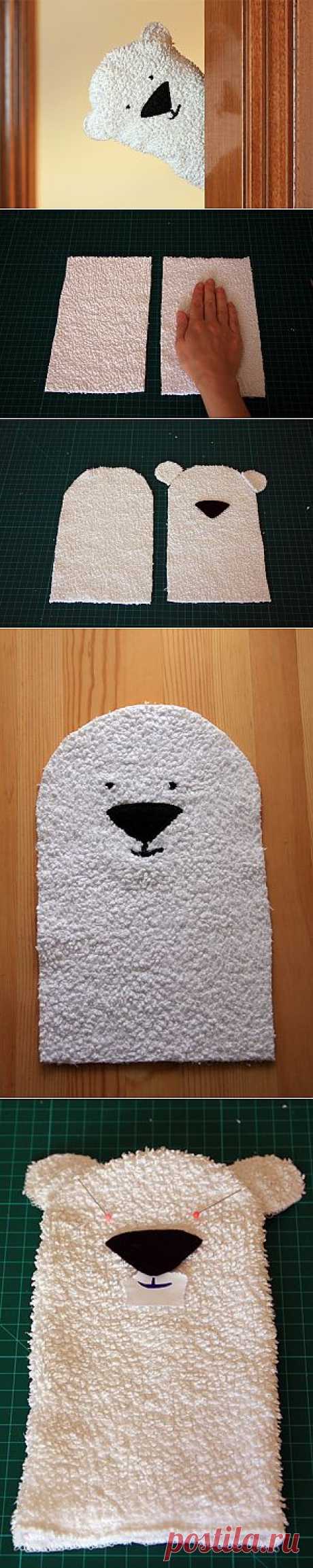 things for boys: Easy Polar Bear Glove Puppet