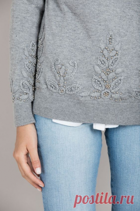 Вышитые свитера (подборка) Модная одежда и дизайн интерьера своими руками
