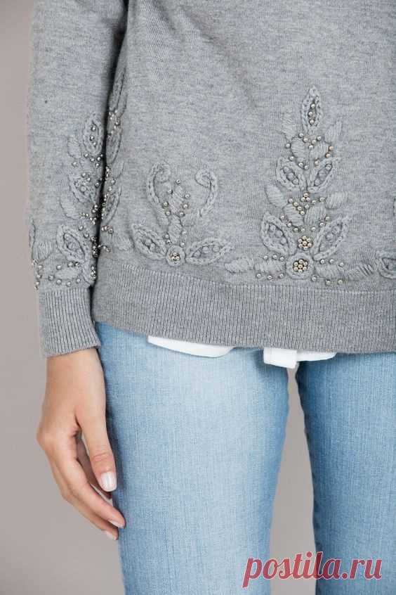 Вышитые свитера (подборка) Модная одежда и дизайн интерьера своими руками