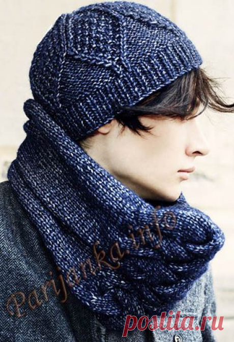 Шапка и снуд (м) 43 и 44*114 Phildar №4453