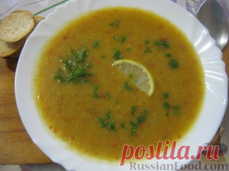 Рецепт: Суп-пюре из чечевицы на RussianFood.com