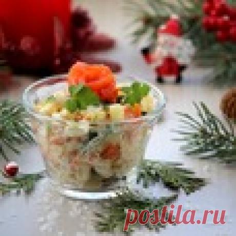 Салат со слабосоленым лососем Кулинарный рецепт