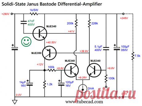 More Balanced-Audio Circuits. Добавленный конденсатор емкостью 47 нФ (т.е. 0,047 мкФ) пропускает в схему достаточное количество шума выпрямителя, что существенно улучшает PSRR.
