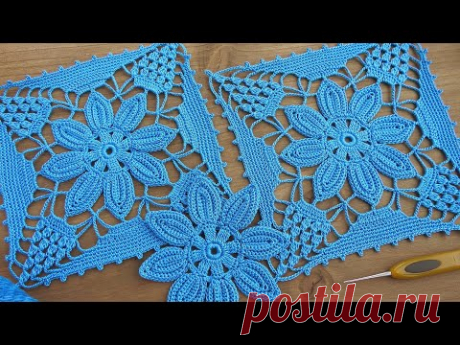 Очаровательные КВАДРАТНЫЕ МОТИВЫ вязание крючком МК🧶SUPER Beautiful Pattern Crochet square motifs