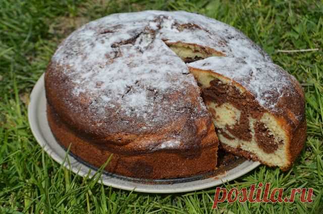 MY FOOD или проверено Лизой: Мраморный кекс на сгущенке