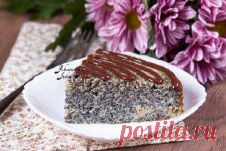 Пирог с ревенем и маком