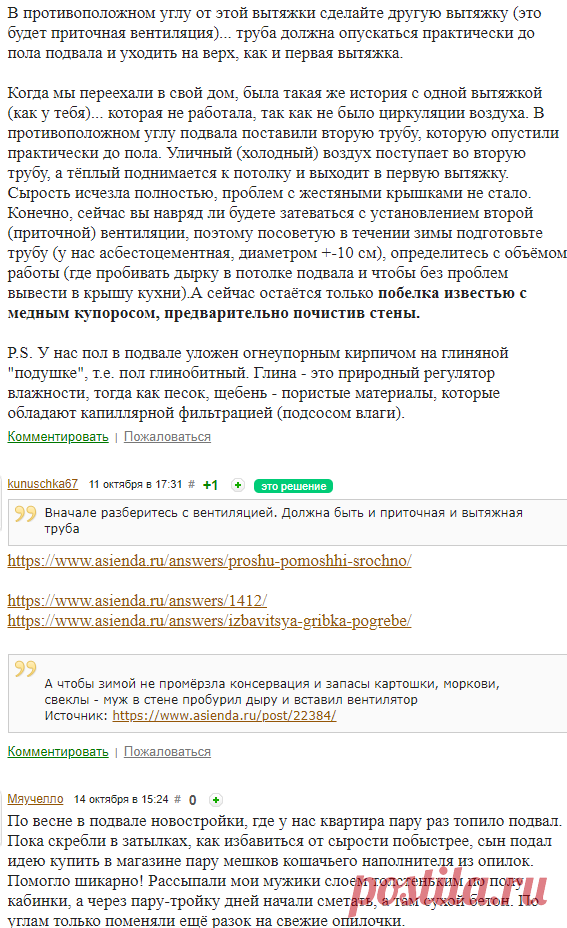 Как бороться с сыростью в подвале? / Асиенда.ру