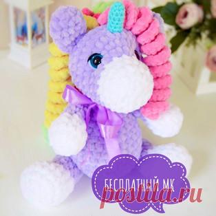 Единорожка амигуруми. Схемы и описания для вязания игрушек крючком! Бесплатный мастер-класс от Марии @ma_ko_toys по вязанию плюшевой единорожки крючком. Высота вязаной игрушки примерно 25-27 см. Для изготовления такого…