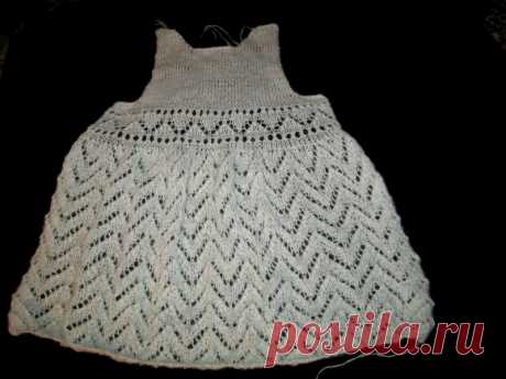 Как я вязала впервые детское платье.