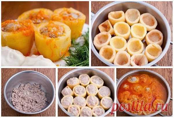 Лучшие кулинарные рецепты: Картофель фаршированный фаршем