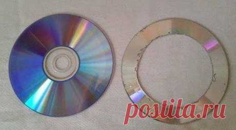 Подхват для штор из CD диска. Мастер-класс.