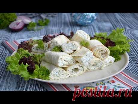 Лаваш с творогом и зеленью