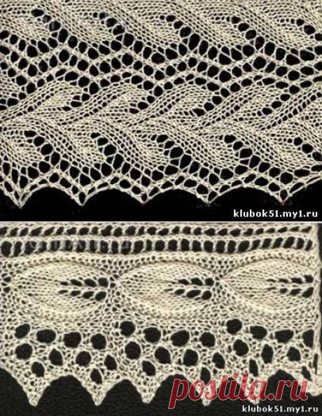 АЖУРНАЯ КАЙМА СПИЦАМИ. НЕЖНЕЕ НЕЖНОГО........