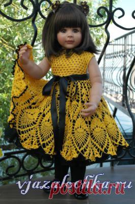 Детское платье крючком от Любови Кирсановой