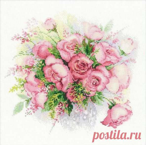 “Акварельные розы” (Riolis)