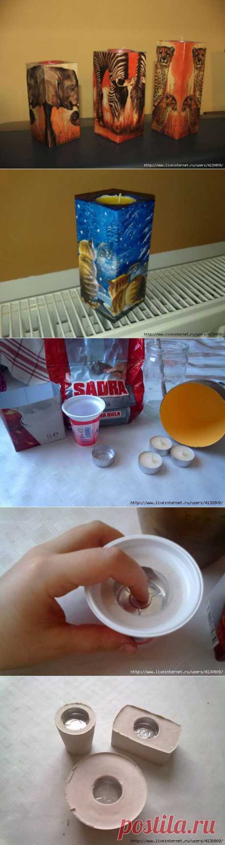 МК. КАК СДЕЛАТЬ ПОДСВЕЧНИКИ ИЗ ГИПСА!