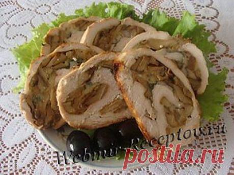 Рулет с грибами » Лучшие кулинарные рецепты с фото и описанием