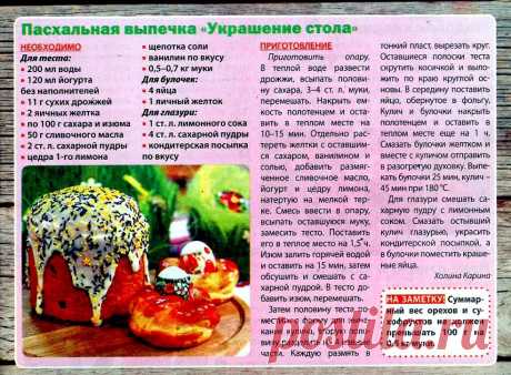 Пасхльная выпечка &quot;Украшение стола&quot;