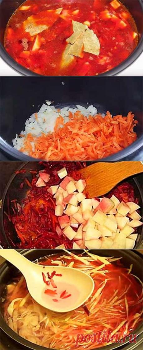 Постный борщ в мультиварке - рецепт с фото |