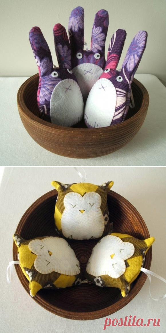 Мягкие игрушки своими руками - Заяц и сова / Тильда, мягкие игрушки своими руками, выкройки / КлуКлу. Рукоделие - бисероплетение, квиллинг, вышивка крестом, вязание