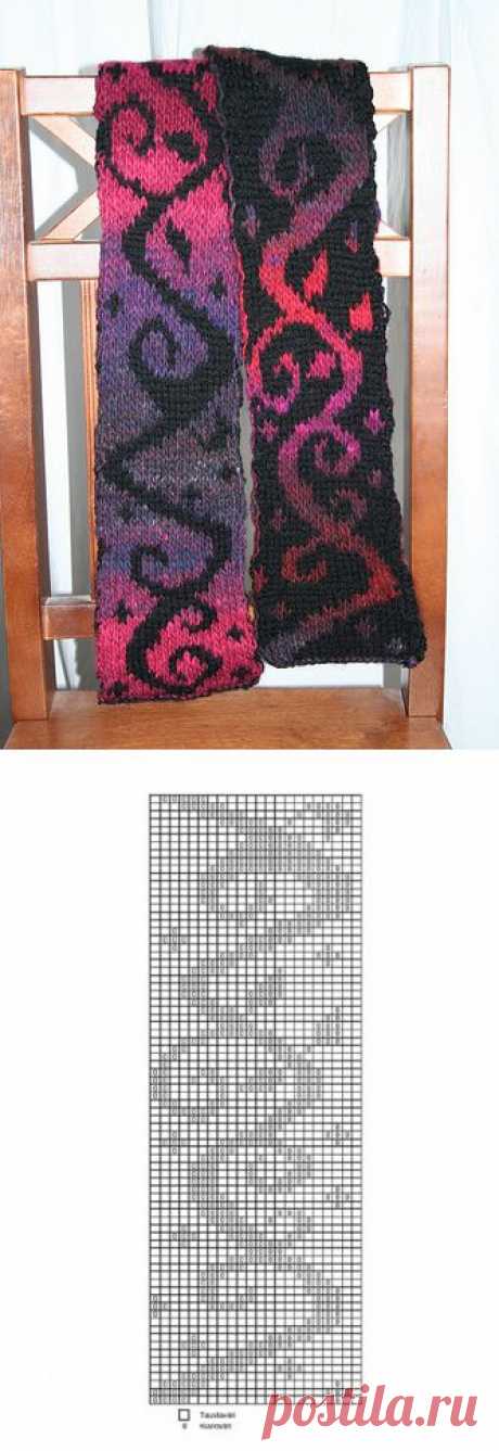 Двусторонние жаккардовые шарфы