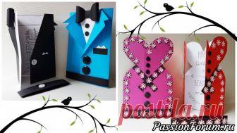 Делаем открытки: костюм для папы и платье для мамы - запись пользователя DIY_Gifts в сообществе Картинки для творчества в категории Открытки