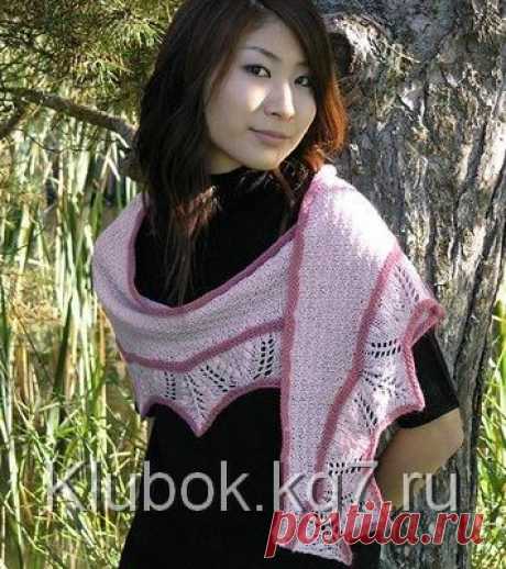 Шарф с ажурной каймой &quot;Мимоза&quot;(Mimosa Scarf)! | Клубок