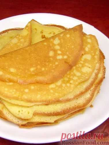 Рецепт: Особенно нежные блинчики на RussianFood.com