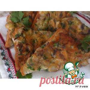 Сырные уголки с шампиньонами - кулинарный рецепт