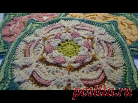 Crochet Blanket - The Secret Garden - Part 6 - Roses