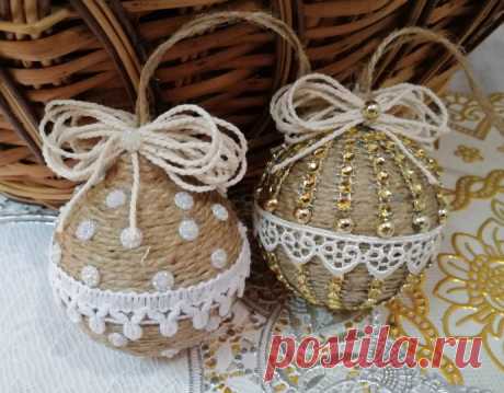 Украшения на елку своими руками 1 часть. Много идей.