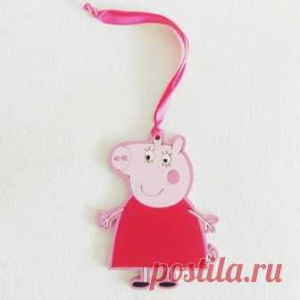Игрушка сувенир новогодняя свинка Пеппа  ручной работы