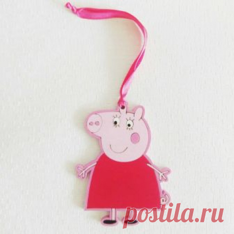 Игрушка сувенир новогодняя свинка Пеппа ручной работы