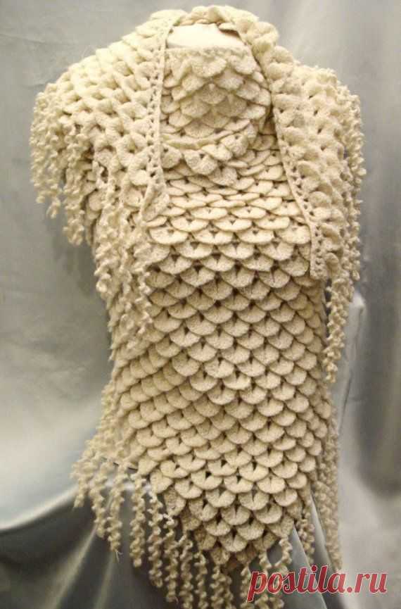 Crocodile Mohair Shawl