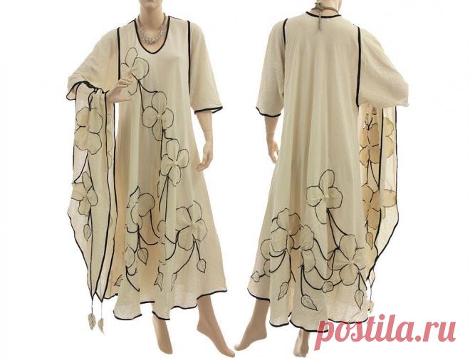 Artsy Boho платье макси с шарфом летнее платье на classydress