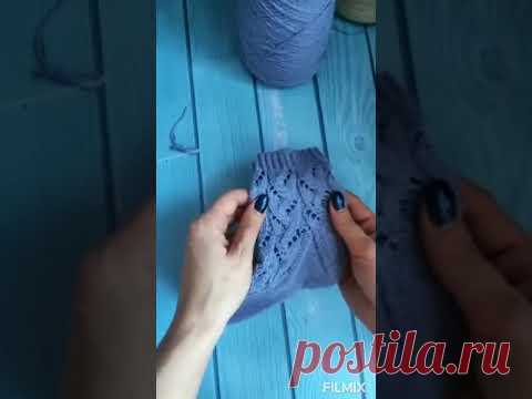 ажурные носочки спицами часть 1