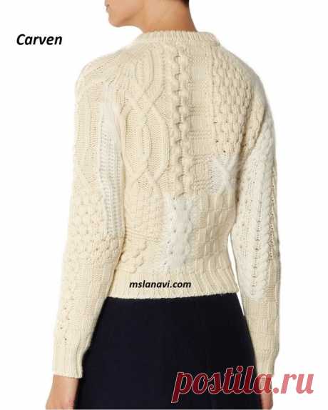 Модный пуловер от Carven | Вяжем с Лана Ви