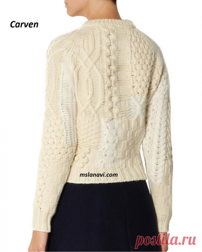 Модный пуловер от Carven | Вяжем с Лана Ви