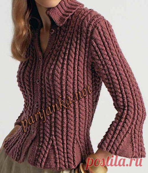 КРАСИВЫЙ ПУЛОВЕР С КОСАМИ