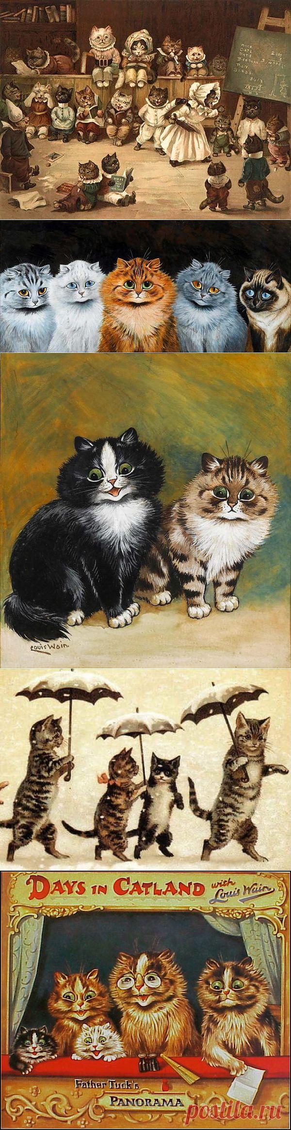 Из жизни котов Викторианской эпохи. Louis William Wain.