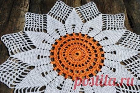 Салфетки "Подсолнухи" крючком НРАВИТСЯ ПОСТ? ДАЙТЕ НАМ ЗНАТЬ! НАПИШИТЕ КОММЕНТАРИЙ, СОХРАНИТЕ ЕГО В ЗАКЛАДКИ! А, МОЖЕТ, ВЯЗАЛИ ПОХОЖЕЕ ИЗДЕЛИЕ? БУДЕМ РАДЫ УЗНАТЬ О ВАШЕМ ОПЫТЕ!РУБРИКА "НАШИ ИНТЕРВЬЮ" ВОЗВРАЩАЕТСЯ! РАССКАЖИТЕ О СВОЕМ ТВОРЧЕСТВЕ, ПОДЕЛИТЕСЬ ОПЫТОМ, ПОКАЖИТЕ РАБОТЫ! ДЕТАЛИ УЧАСТИЯ УЗНАЙТЕЕ В...
