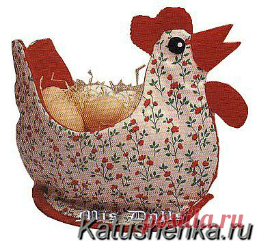 Традиционная пасхальная курочка-корзинка. Выкройка + мини МК.