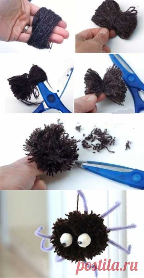 Паучок на паутине - Поделки с детьми | Деткиподелки