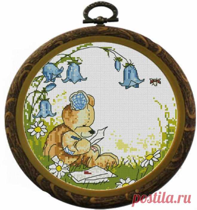 Teddy Bear Cross Stitch PDF Pattern Download Cross Stitch | Etsy