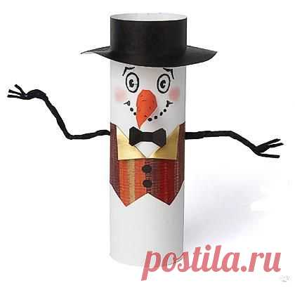 Поделка снеговик своими руками. Снеговик из бумаги | Не для галочки, а для друзей