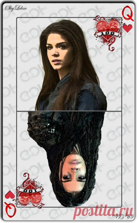 Deck of cards &quot;The 100&quot;. Ledy of hearts Octavia Blake. Complete set of cards link: https://vk.com/album-123050684_243155769  #photoshop_skyleksa #the100 #octaviablake #marieavgeropoulos