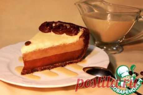 Кофейный чизкейк с шоколадной прослойкой и кофейным соусом - кулинарный рецепт
