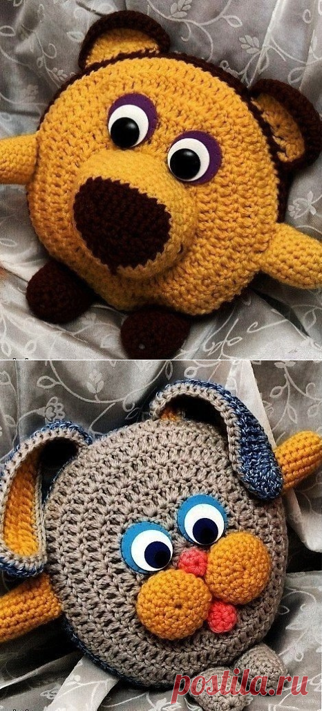 Вязаные подушки