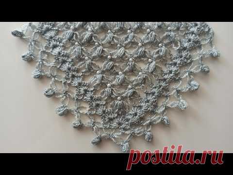 Свадебная шаль из перламутрового приданого, модель # etol # shawodel # утка # вязание крючком